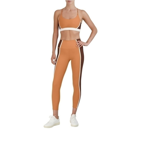 BCBG Paris Highline Colorblock  Leggin & Sport Top Size M - Picture 1 of 12